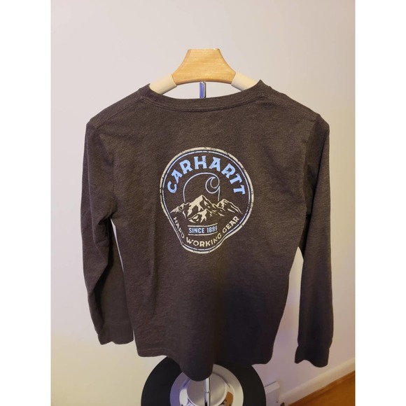 Youth Carhartt 100% Cotton Long Sleeve Tee shirt Medium - Picture 2 of 4